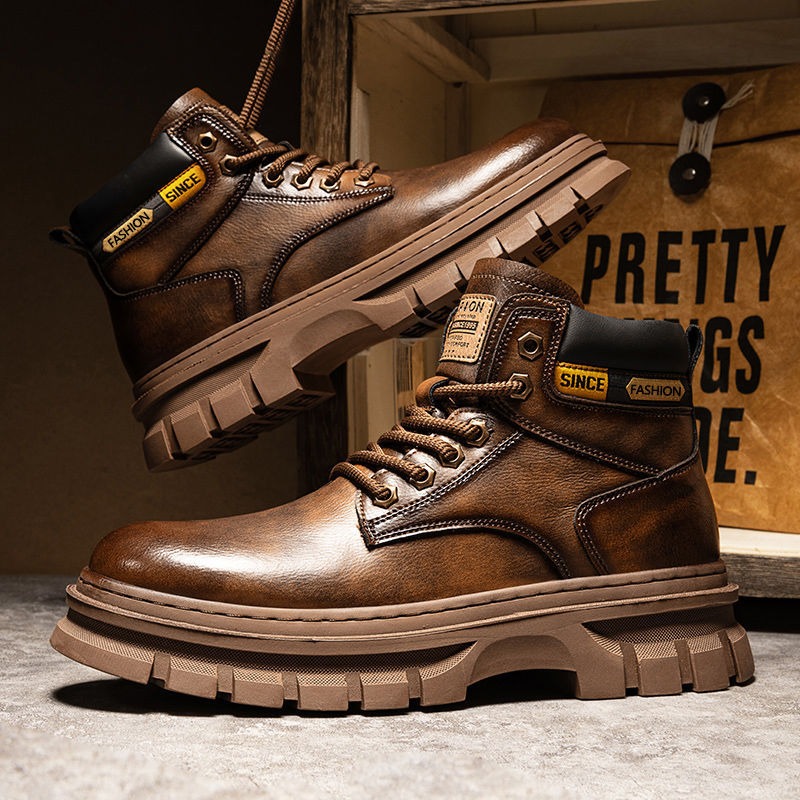 Men'S Shoes Business Casual - Vintage الرجال منصة حذاء من الجلد