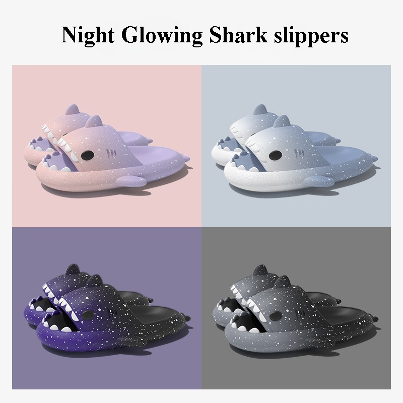 لطيف الكرتون القرش النعال للنس - مراجعة Men'S Shoes To Women'S Size وسعره